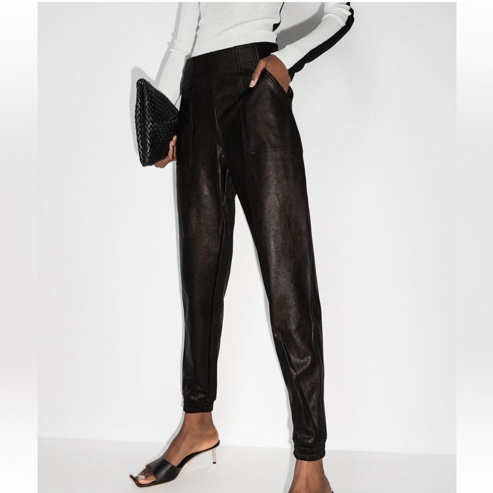 Spanx faux leather joggers